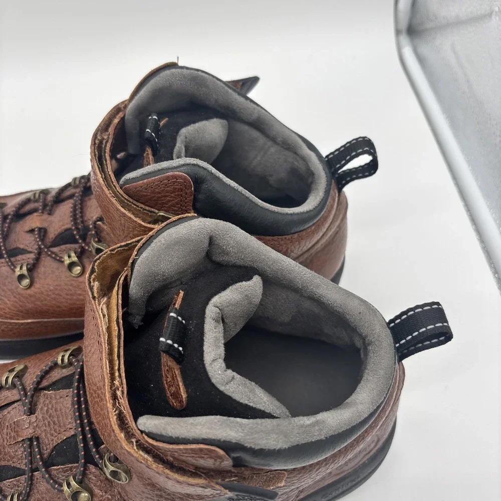 Dr Comfort Ranger Lace‎ Up Ankle Work Boots Men Size 12 W Brown Leather